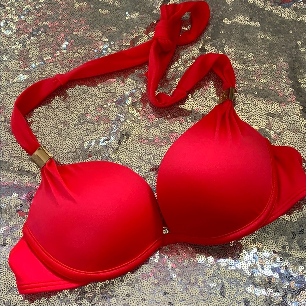 VS Push Up Red Bikini Top